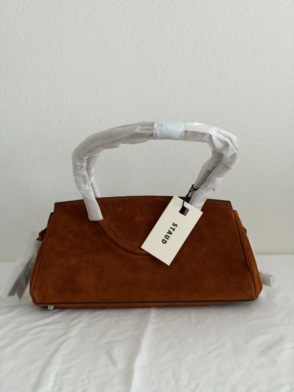 Staud Maude Shoulder Bag in Tabac Suede - Picture 10 of 10